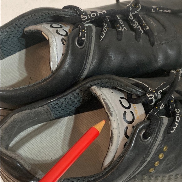 Ecco Men's Black Golf Shoes Size 7.5 (38) - Picture 5 of 12